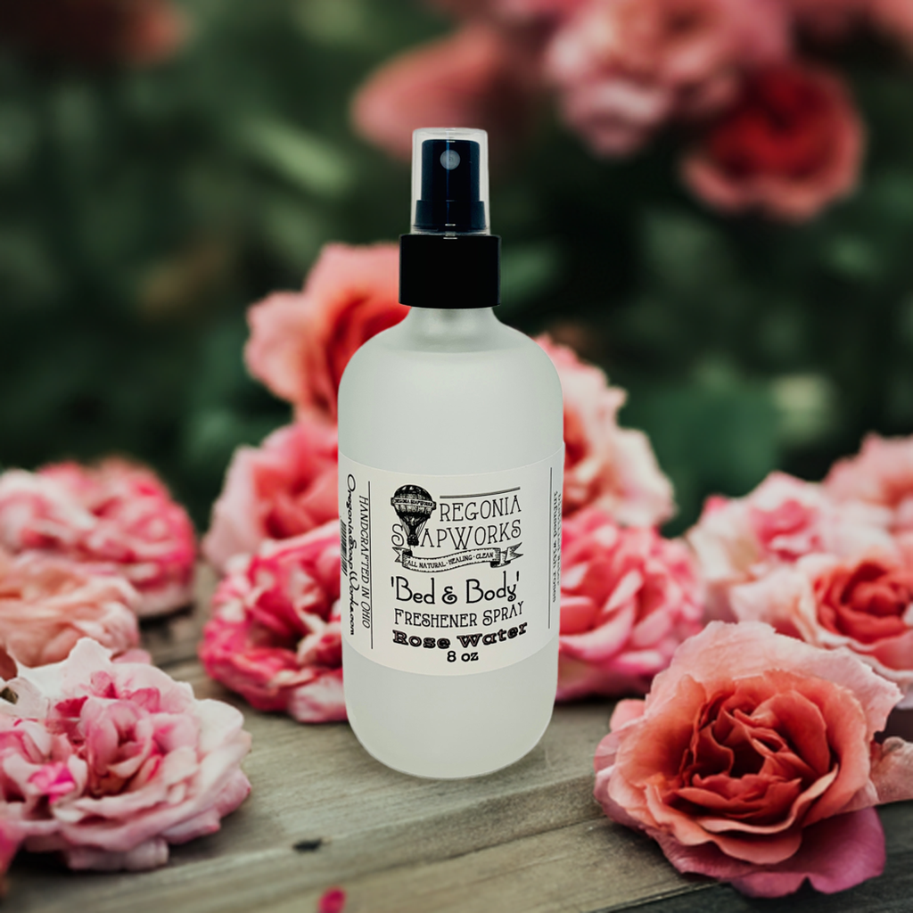 Bed and Body' Freshener Spray Rose Water – Oregonia SoapWorks