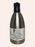 Silver bottle of Oregonia SoapWorks body wash on a light gray background