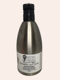 Silver bottle of Oregonia SoapWorks lavender body wash on a light gray background
