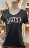 Dark Heathered Grey Women's Cut 45054 V-Neck T-Shirt